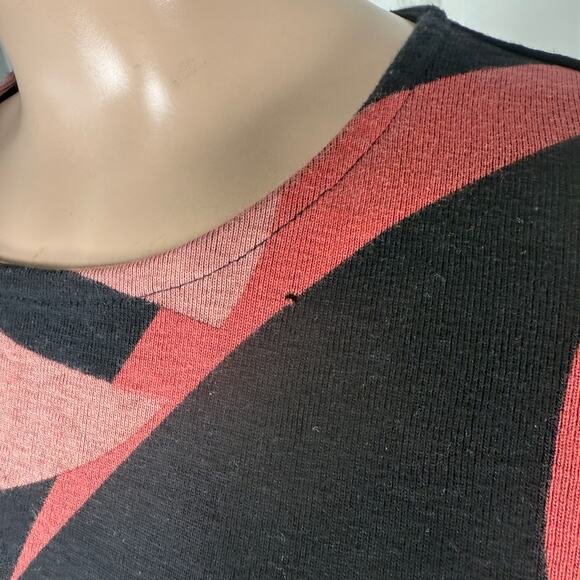 Vintage y2K Top M Shirt Knit Louise FD Long sleeve Cotton Dyed Print Baby Z3-26 - Picture 3 of 7